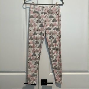 NWOT. DISNEY. PINK AND GRAY CASTLE leggings. Size S
